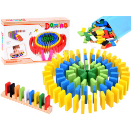 Drewniane kolorowe DOMINO...