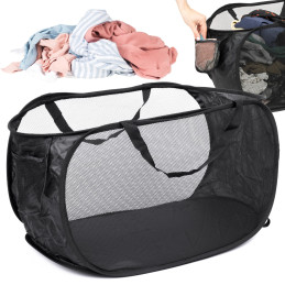 Siatkowy Kosz na Pranie Czarny