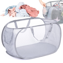 Siatkowy Kosz na Pranie Szary