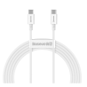 Baseus Superior kabel przewód USB Typ C Quick Charge 100W 5A 20V 2m biały